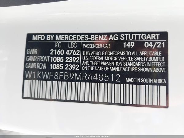 2021 MERCEDES-BENZ C 300 4MATIC