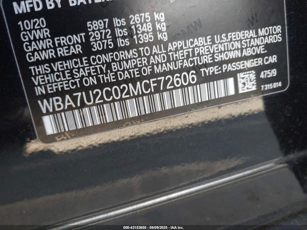 2021 BMW 750I XDRIVE