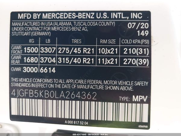 2020 MERCEDES-BENZ GLE 450 4MATIC