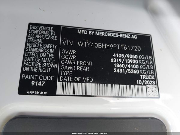 2023 MERCEDES-BENZ SPRINTER 2500 STANDARD ROOF 4-CYL GAS