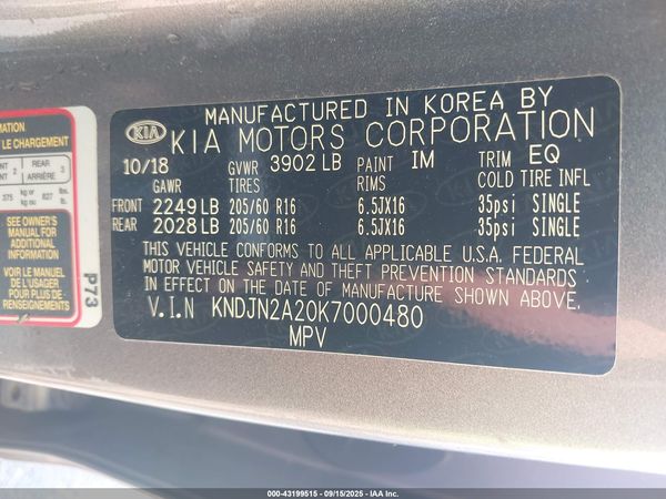 2019 KIA SOUL Base