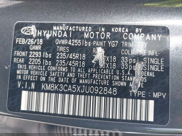 2018 HYUNDAI KONA LIMITED