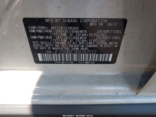 2024 SUBARU CROSSTREK PREMIUM — I9