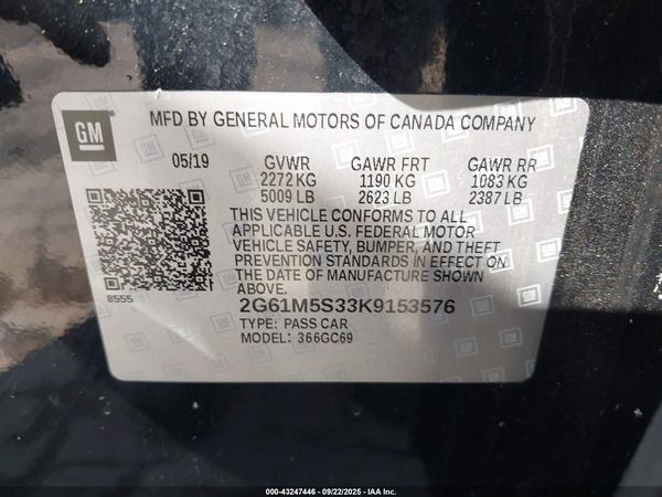 2019 CADILLAC XTS LUXURY