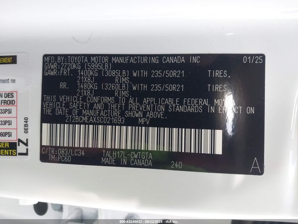 2025 LEXUS RX 500H F SPORT PERFORMANCE