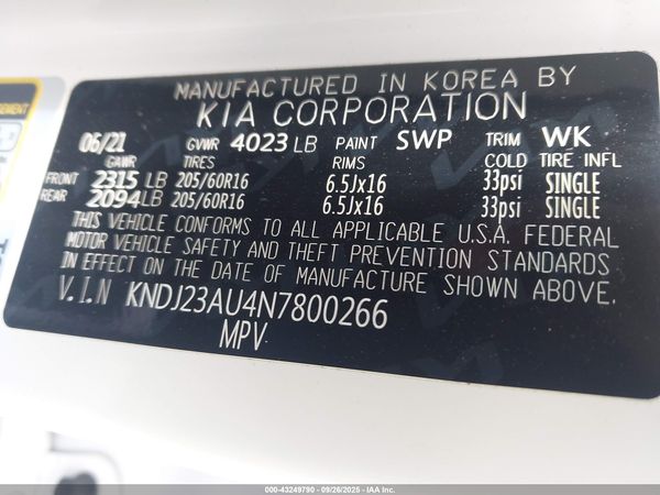 2022 KIA SOUL LX