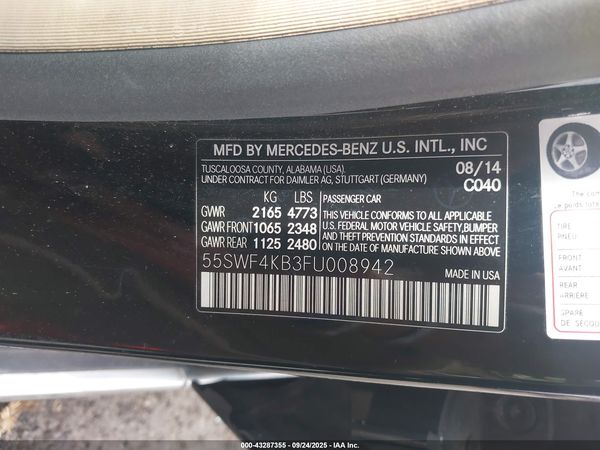 2015 MERCEDES-BENZ C 300 LUXURY 4MATIC