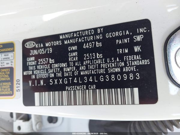 2020 KIA OPTIMA LX