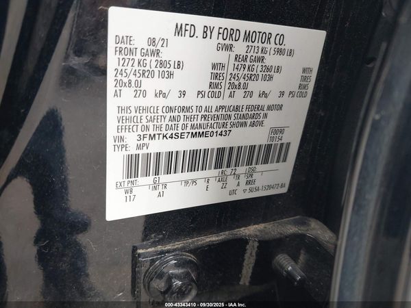 2021 FORD MUSTANG MACH-E GT