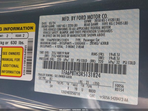 2024 FORD MUSTANG