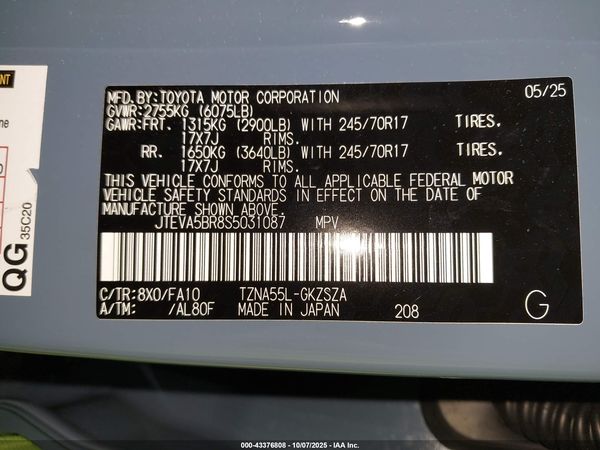2025 TOYOTA 4RUNNER SR5