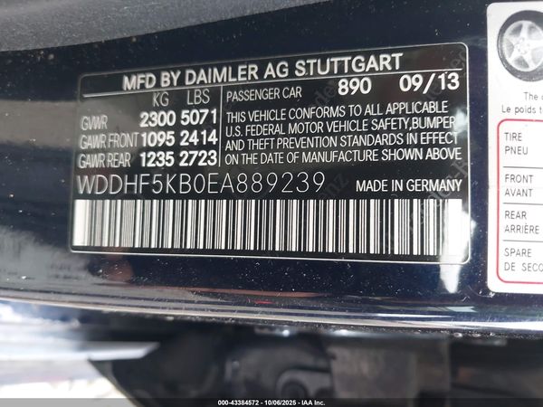 2014 MERCEDES-BENZ E 350 E350