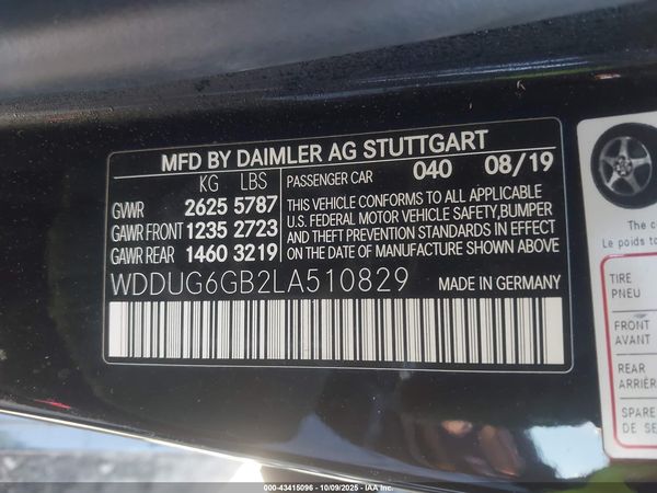 2020 MERCEDES-BENZ S 450 S450
