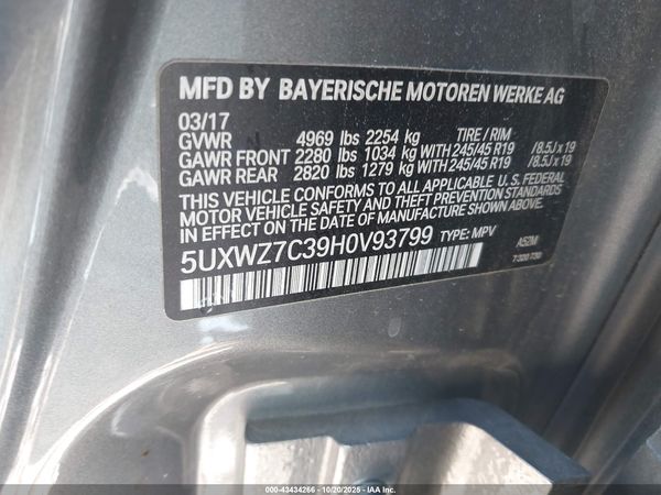 2017 BMW X3 SDRIVE28I