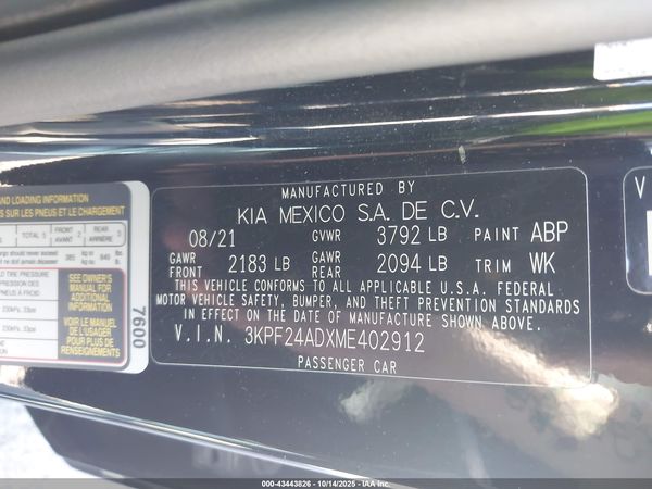2021 KIA FORTE FE