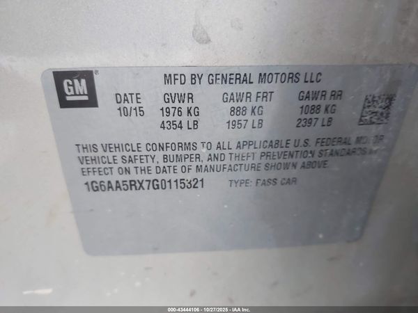 2016 CADILLAC ATS STANDARD