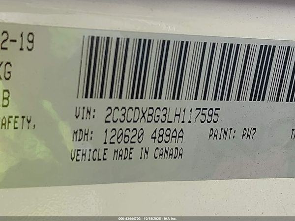 2020 DODGE CHARGER SXT RWD