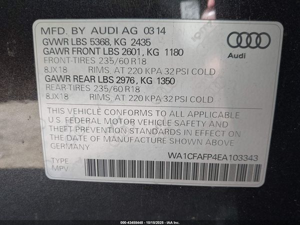 2014 AUDI Q5 2.0T PREMIUM