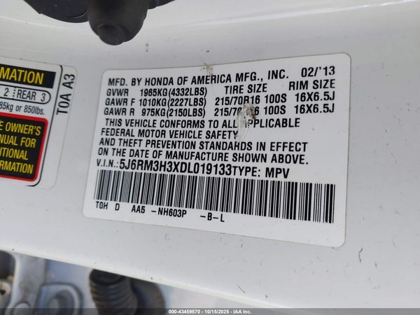 2013 HONDA CR-V LX