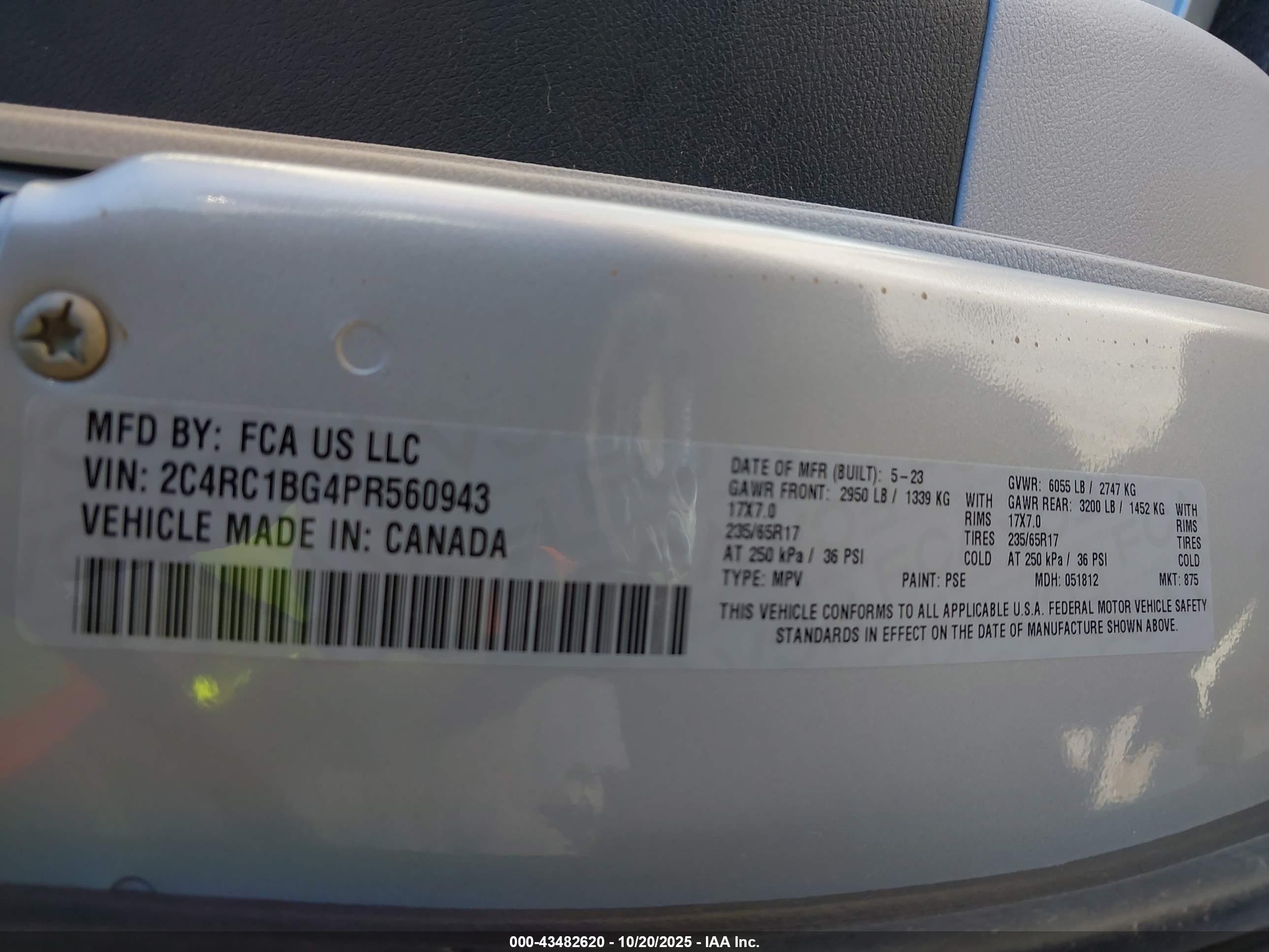 2023 CHRYSLER PACIFICA TOURING L