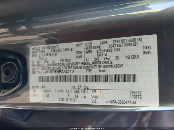 2022 FORD F-150 XLT