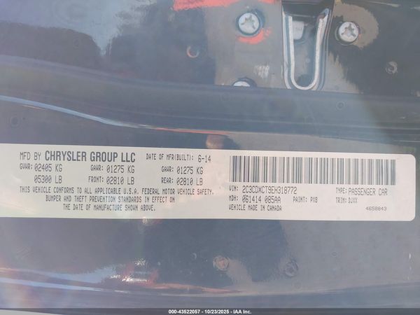 2014 DODGE CHARGER R/T 100TH ANNIVERSARY