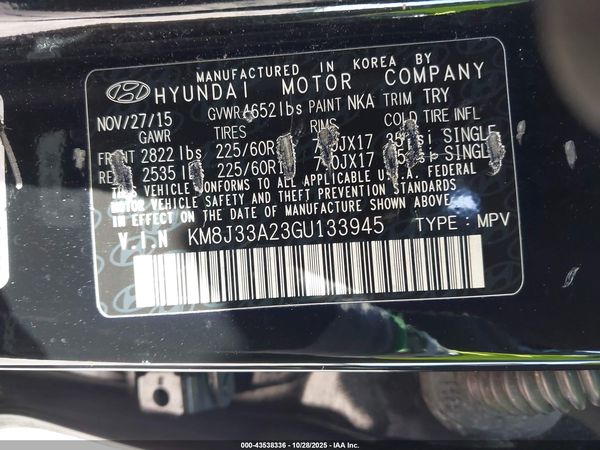 2016 HYUNDAI TUCSON ECO