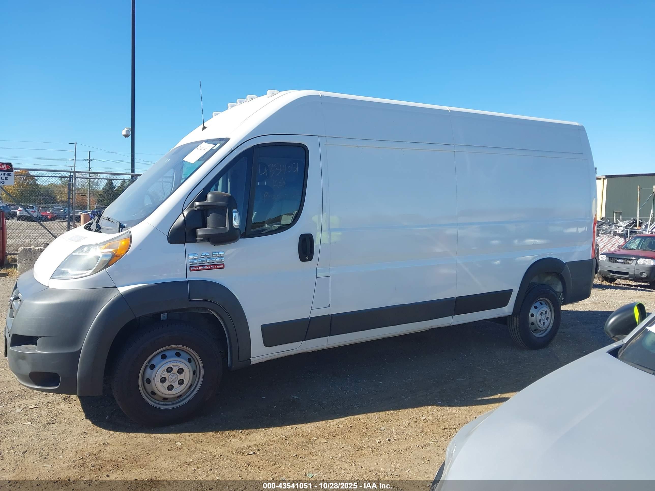2017 RAM PROMASTER 2500 HIGH ROOF 159 WB