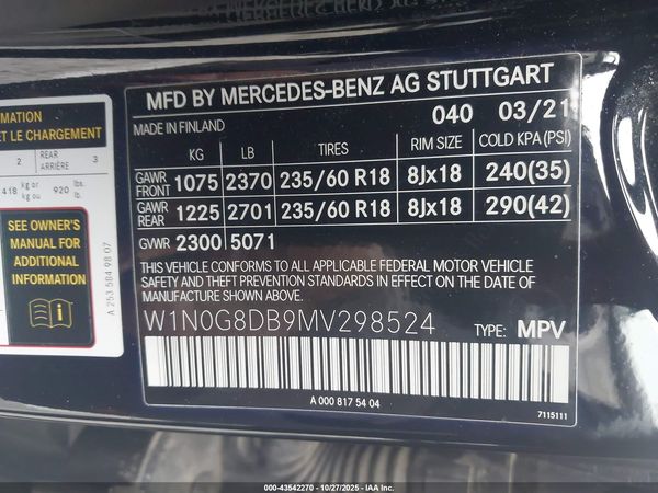 2021 MERCEDES-BENZ GLC 300 SUV
