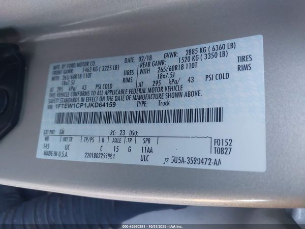 2018 FORD F-150 XLT