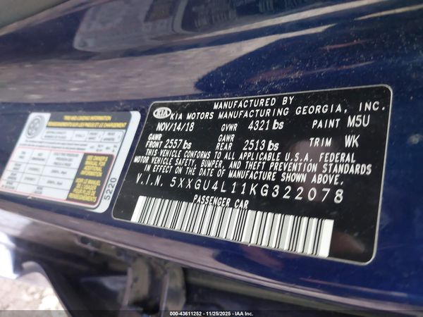 2019 KIA OPTIMA EX
