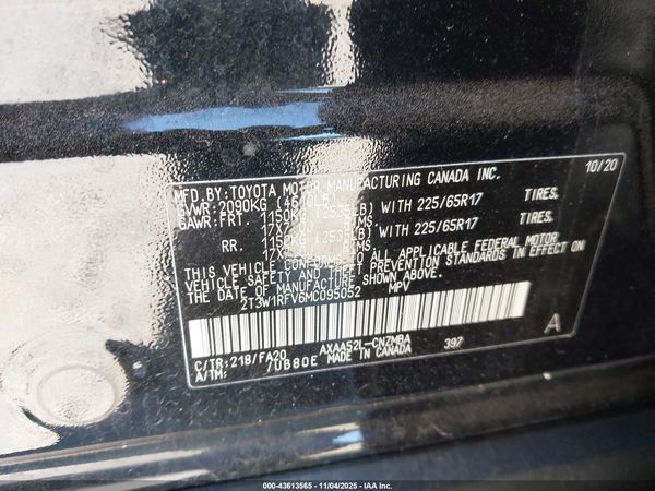 2021 TOYOTA RAV4 XLE