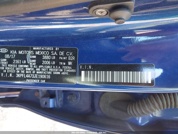 2018 KIA FORTE LX