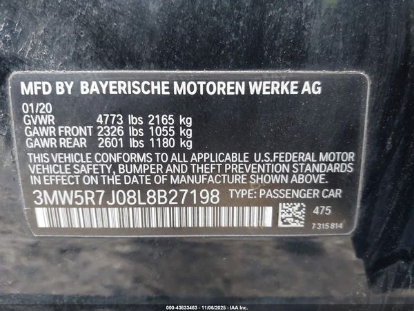 2020 BMW 330I XDRIVE