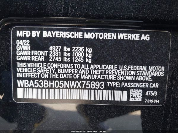 2022 BMW 530 I
