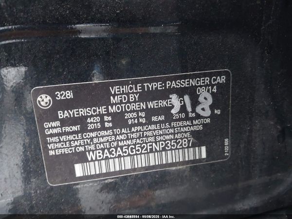 2015 BMW 328I SA