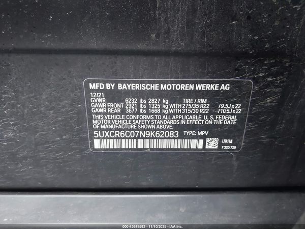 2022 BMW X5 XDRIVE40I