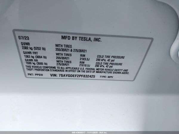 2023 TESLA MODEL Y