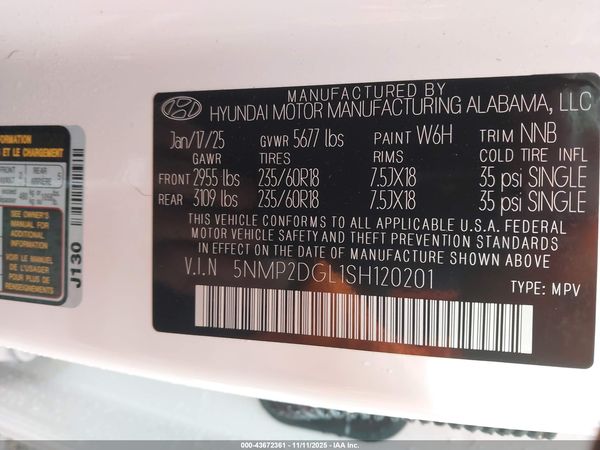 2025 HYUNDAI SANTA FE SEL
