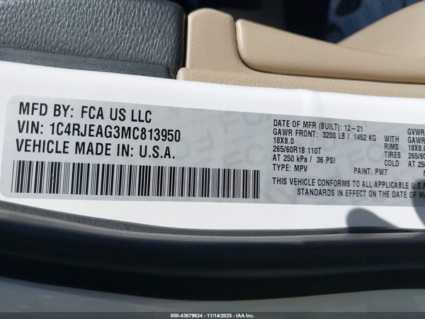 2021 JEEP GRAND CHEROKEE LAREDO E 4X2