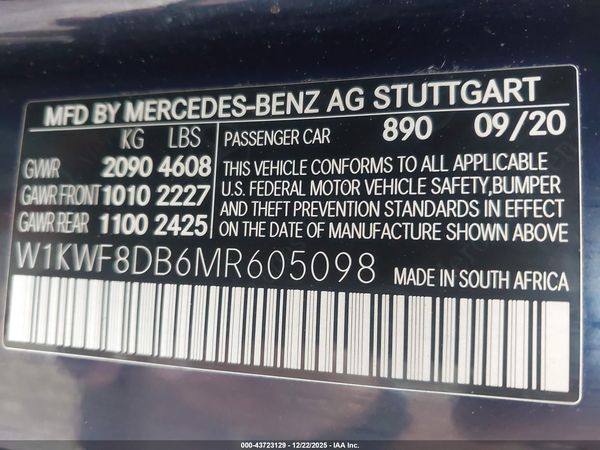 2021 MERCEDES-BENZ C 300 SEDAN