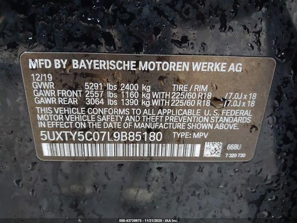 2020 BMW X3 XDRIVE30I