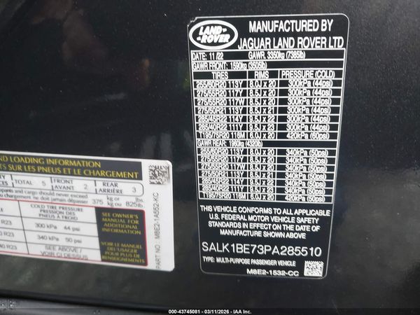2023 LAND ROVER RANGE ROVER Autobiography