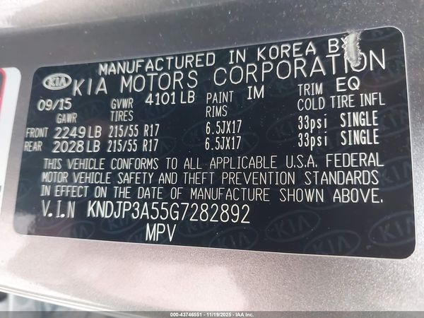 2016 KIA SOUL +