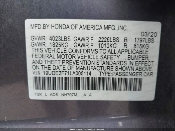 2020 ACURA ILX