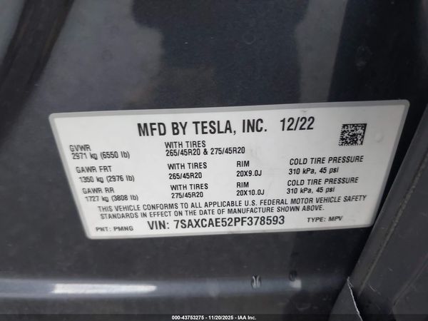2023 TESLA MODEL X