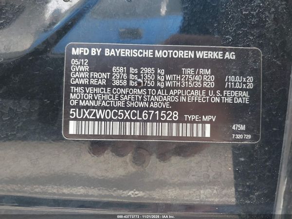 2012 BMW X5 XDRIVE35D