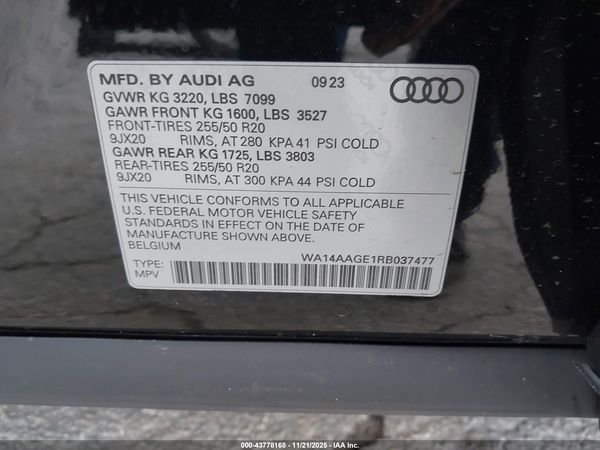 2024 AUDI Q8 E-TRON PREMIUM QUATTRO