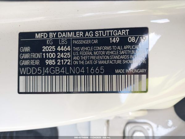 2020 MERCEDES-BENZ CLA 250 CLA250