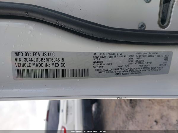 2021 JEEP COMPASS LIMITED 4X4